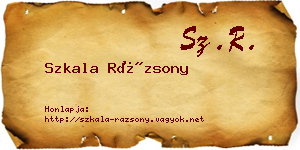 Szkala Rázsony névjegykártya